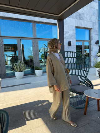 Müslin karşımlı kimono takım