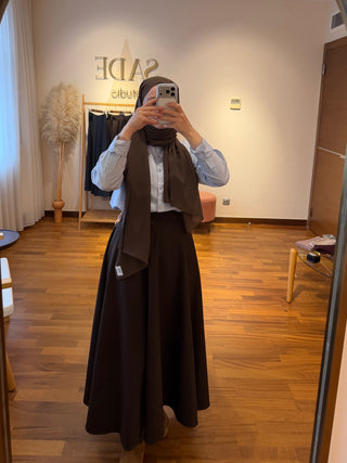 Kahverengi kloş etek